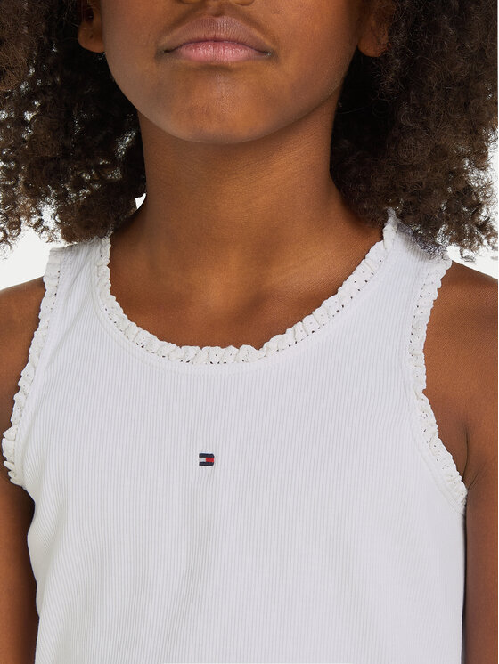 Tommy Hilfiger Tommy Hilfiger топ Essential KG0KG07905 Бял Regular Fit