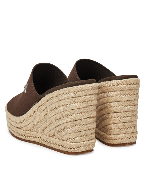 Calvin Klein Calvin Klein Klapki Wedge Rope Slide Mg YW0YW01699 Brązowy