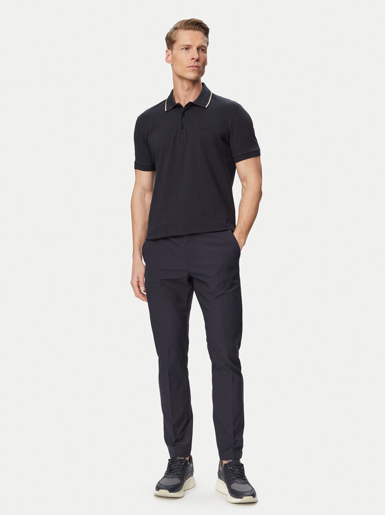 BOSS BOSS Polo majica Pl Goc Birdie Paule 50559365 Mornarsko modra Slim Fit