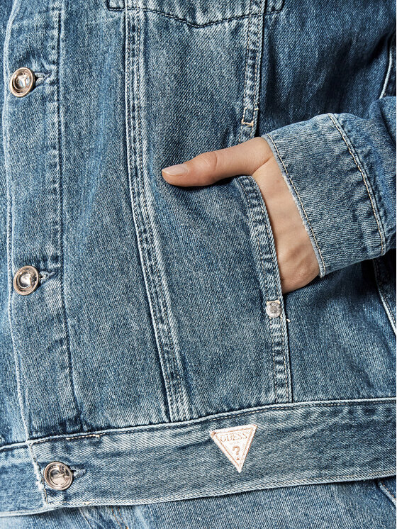 Guess Guess Джинсова куртка W2RN16 D3Y0V Голубий Regular Fit
