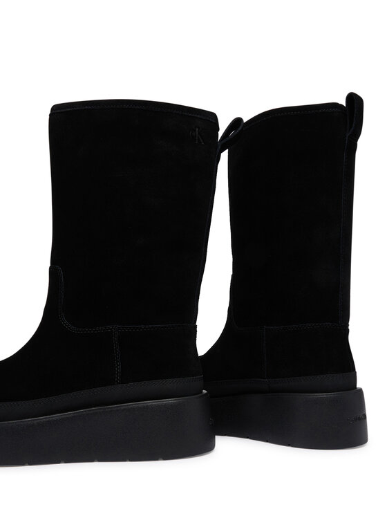 Calvin Klein Calvin Klein Snehule Flatform Mid Boot Suede Wl HW0HW03181 Čierna