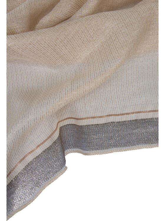 ALLORA BE UNIQUE ALLORA BE UNIQUE Scialle wieczorowy z wełną i jedwabiem Beige