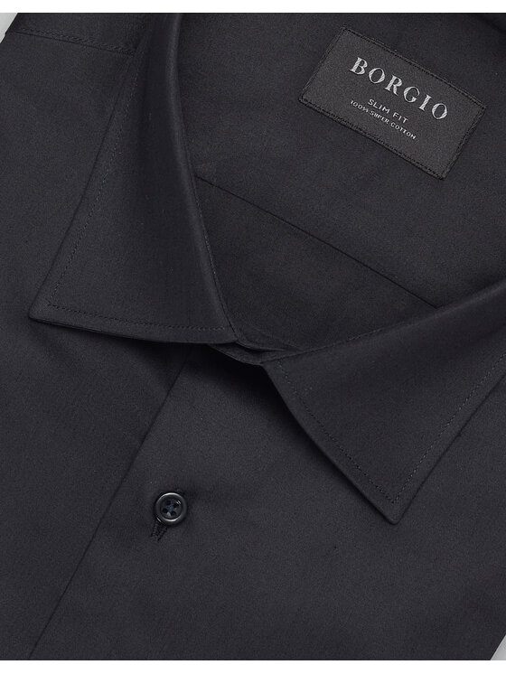 Borgio Borgio Koszula simeria Czarny Slim Fit