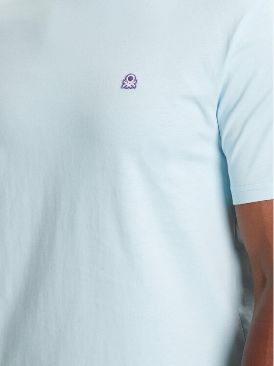 United Colors Of Benetton United Colors Of Benetton T-shirt 3MI5J1AF7 Svijetloplava Regular Fit