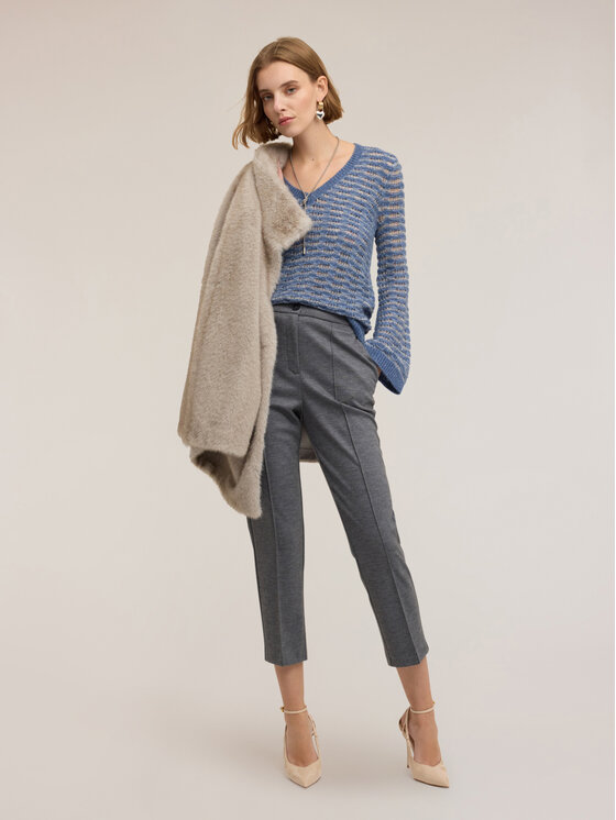 Motivi Motivi Cardigan M531W003633N004 Turchese Over Fit