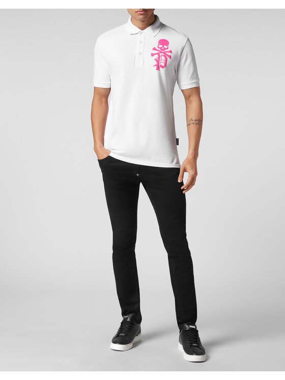 PHILIPP PLEIN PHILIPP PLEIN Polo 643 Bianco Slim Fit