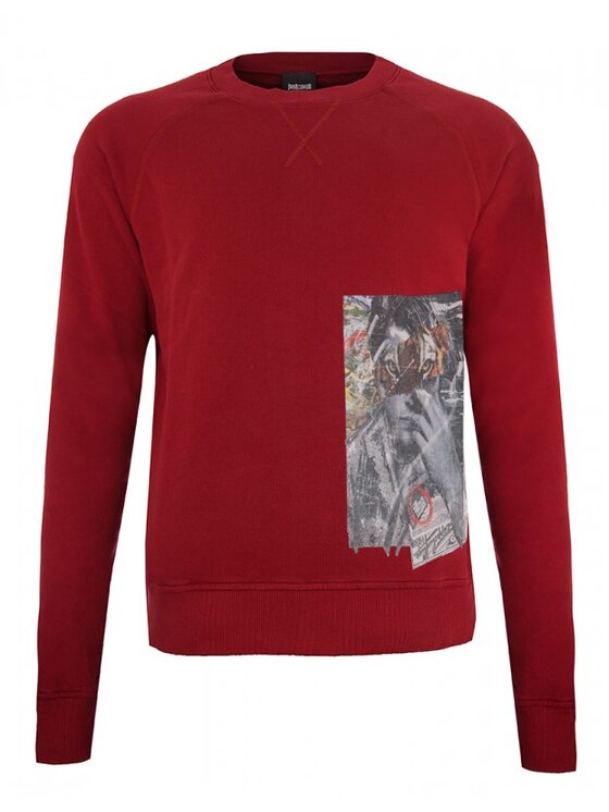 Just Cavalli Just Cavalli Mikina S01GU00 44 Bordó Regular Fit