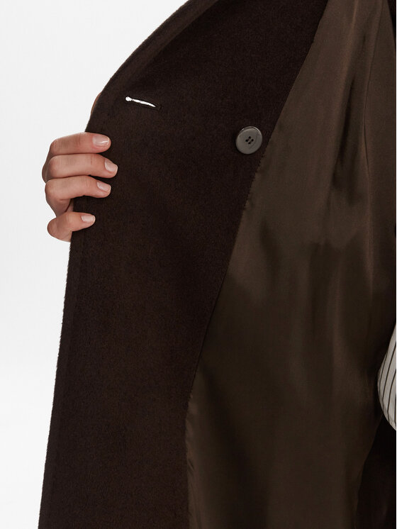 Marella Marella Gyapjú kabát English 2523016142 Barna Regular Fit