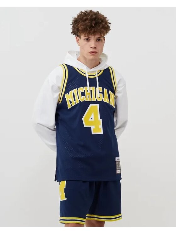 Mitchell & Ness Mitchell & Ness Tank top NCAA SWINGMAN ROAD JERSEY MICHIGAN 1991 CHRIS WEBBER Tmavomodrá Regular Fit