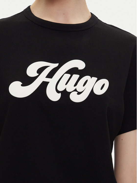 HUGO HUGO T-krekls Damacia_4 50539101 Melns Regular Fit
