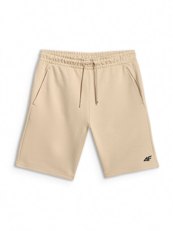 4F 4F Szorty sportowe BASIC+ Beżowy Regular Fit