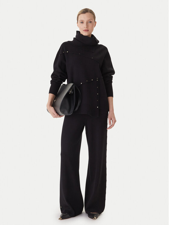 LOLA CASADEMUNT LOLA CASADEMUNT Riidest püksid LF2514002 Must Regular Fit