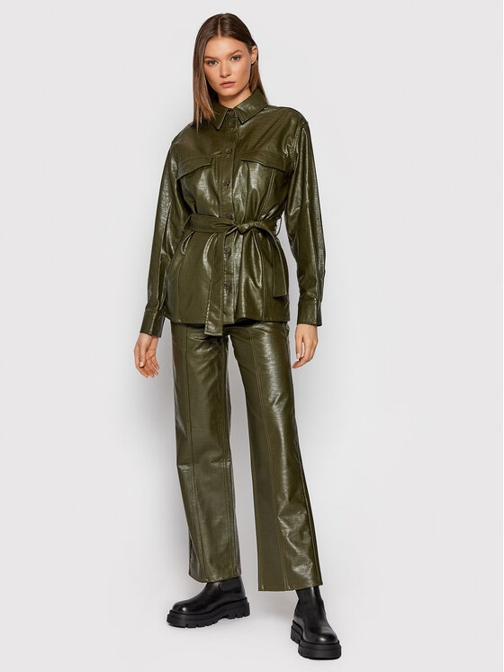 Pantaloni in similpelle Novah F21300033 Verde