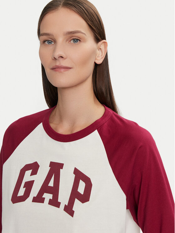 Gap Gap Bluzka 534389-00 Czerwony Relaxed Fit