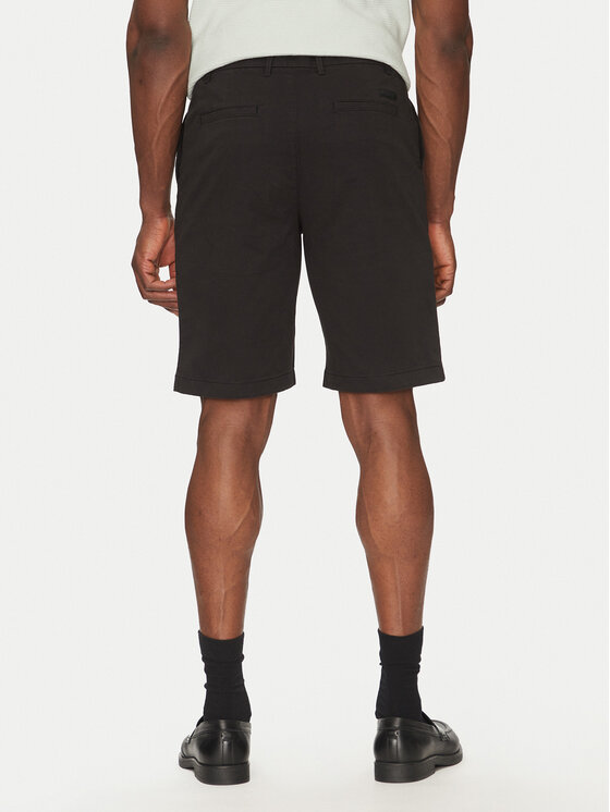 Calvin Klein Calvin Klein Medžiaginiai šortai Modern Twill Reg. Straight Short K10K114068 Juoda Regular Fit