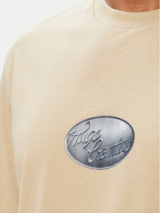 HUGO HUGO Тишърт Nadero 50566032 Бежов Regular Fit