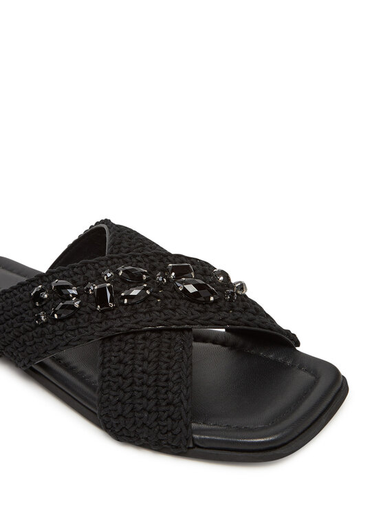 Inuikii Inuikii Παντόφλες Woven Crossed Stones 70104-369 Μαύρο