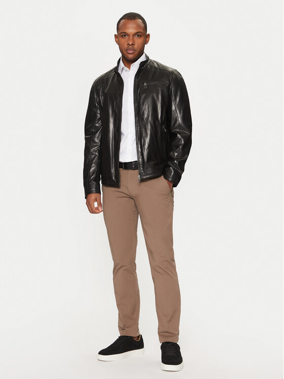 Milestone Milestone Giacca di pelle Marco 991064 20305 Nero Regular Fit