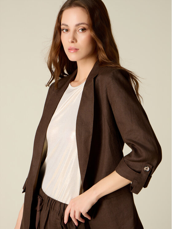 Oltre Oltre Giacca da abito R008R002482N022 Marrone Baggy Fit