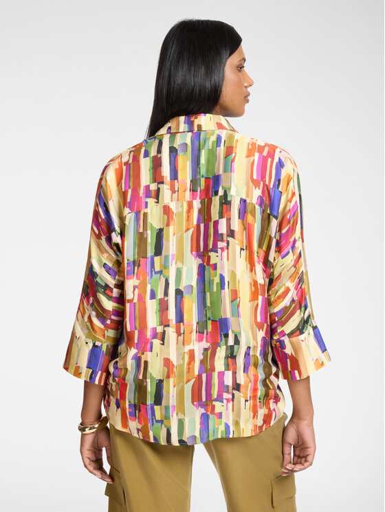 Elena Mirò Elena Mirò Bluzka 2043Z300048N001 Kremowy Regular Fit