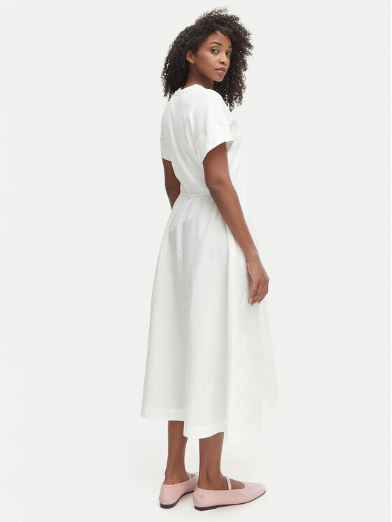 Tommy Hilfiger Tommy Hilfiger Kleid für den Alltag WW0WW51148 Weiß Regular Fit