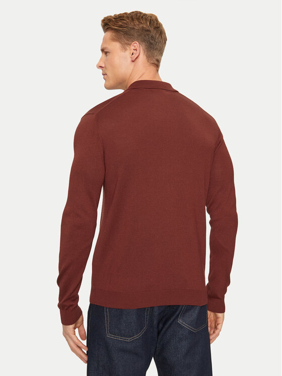 Sisley Sisley Sveter 11BAS300J Červená Regular Fit