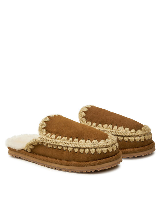 Mou Pantofole Slipper Full Eskimo Stitch FW161007A Marrone Modivo