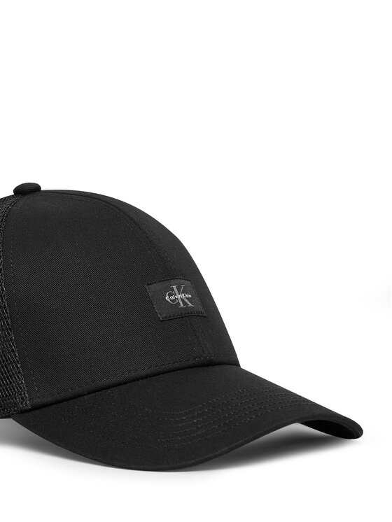 Calvin Klein Calvin Klein Kepurė su snapeliu Monologo Woven Patch Trucker LV04D5099G Juoda