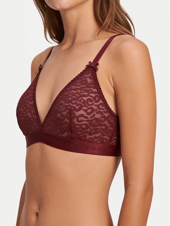 Tommy Hilfiger Tommy Hilfiger Sutien Bralette UW0UW06345 Roșu închis