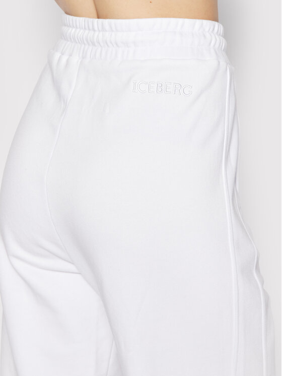 Iceberg Iceberg Spodnji del trenirke 22EI2P0B04163061101 Bela Relaxed Fit