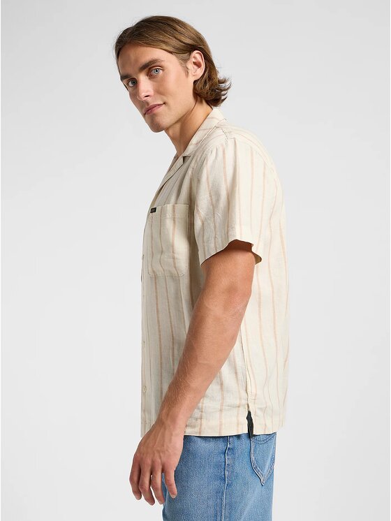 Lee Lee Camicia 2 PKT CAMP SHIRT Beige Comfort Fit