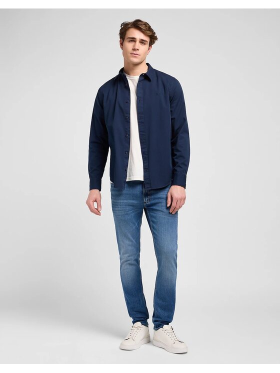 Lee Lee Koszula PATCH SHIRT 112370547 Granatowy Regular Fit