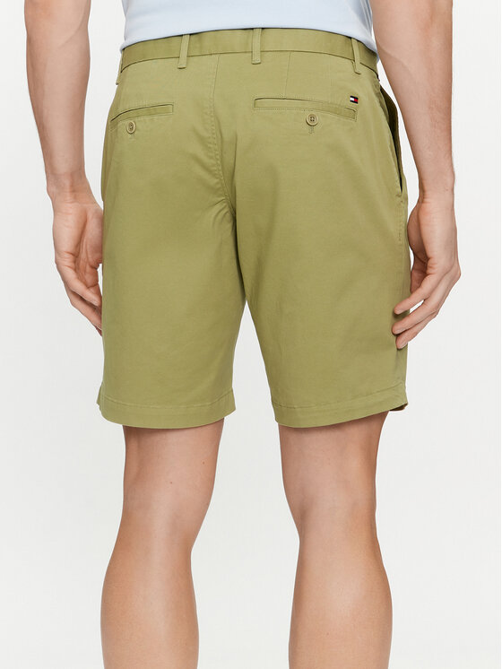 Tommy Hilfiger Tommy Hilfiger Bavlnené šortky Brooklyn MW0MW23563 Zelená Regular Fit