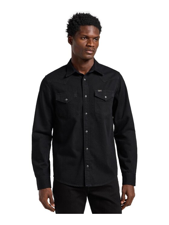 Lee Lee Koszula 112363913 Czarny Regular Fit