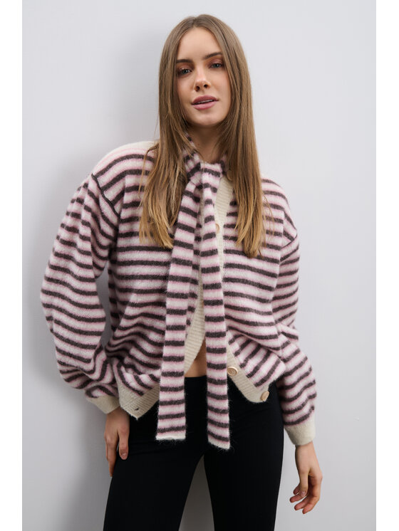 Fobya Fobya Kardigan F2104 Różowy Basic Fit