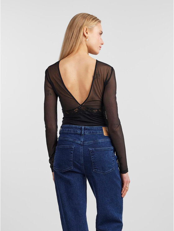 Pieces Pieces Body 17141142 Czarny Slim Fit