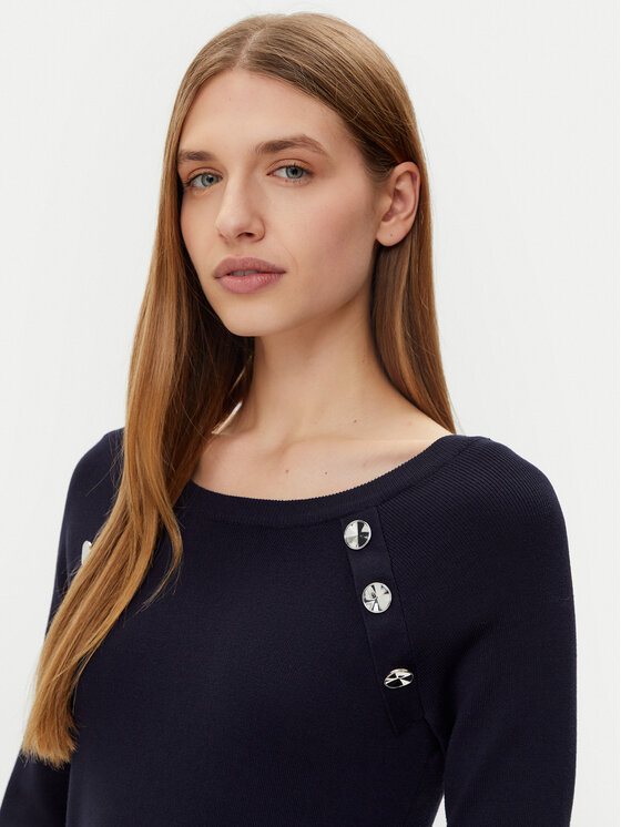 Morgan Morgan Pletena obleka 251-RMVALI Mornarsko modra Slim Fit