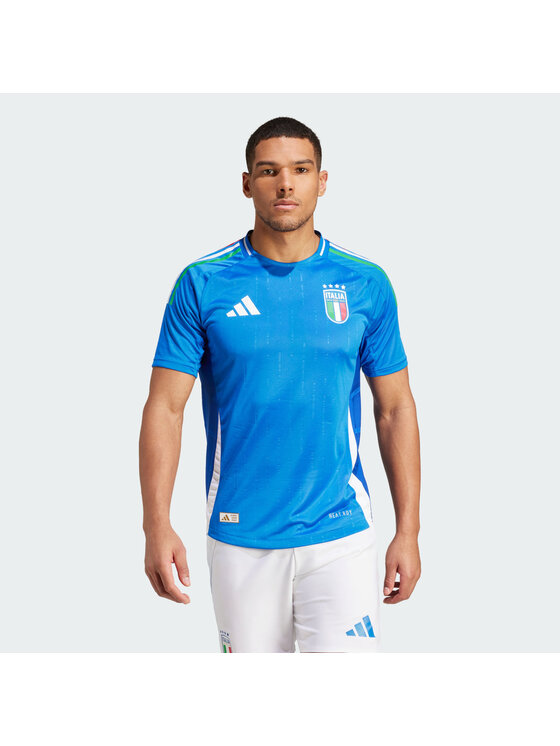 adidas adidas Koszulka techniczna Italy 2024 Home Authentic Jersey Niebieski jasny Slim Fit