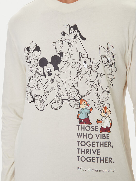 United Colors Of Benetton United Colors Of Benetton Тениска на пижама 3VR54M025 Бежов Regular Fit