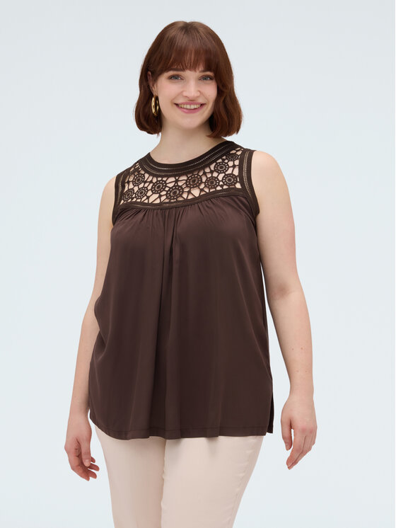 Fiorella Rubino Fiorella Rubino T-Shirt G0AGL009163N032 Brązowy Regular Fit