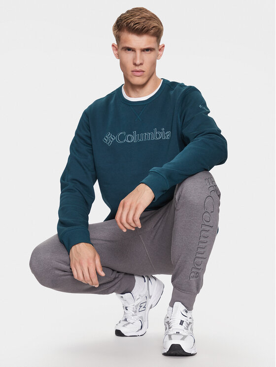 Columbia Columbia Felpa M Logo Fleece Crew Blu Regular Fit