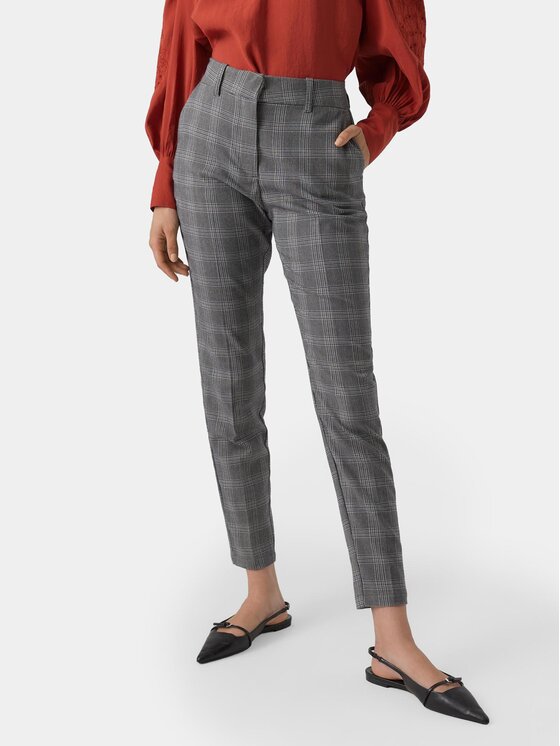 Vero Moda Vero Moda Chino kalhoty Malin 10299890 Šedá Tapered Fit