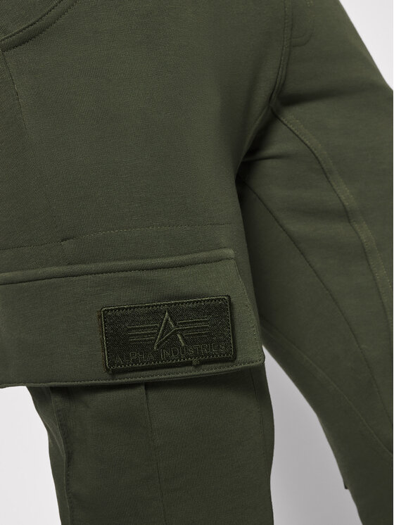 Alpha Industries Spodnie dresowe Terry Jogger 116204 Zielony Regular Fit