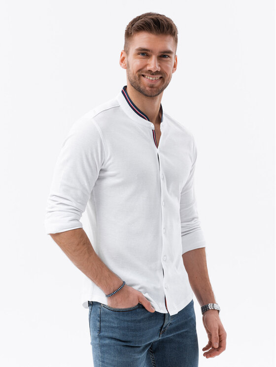 Ombre Ombre Košile K542 Bílá Slim Fit