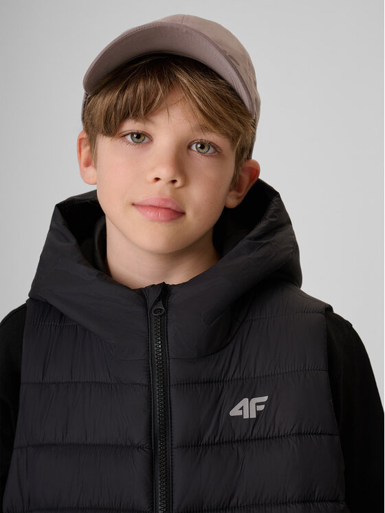 4F 4F Kamizelka OUTERWEAR Czarny Regular Fit