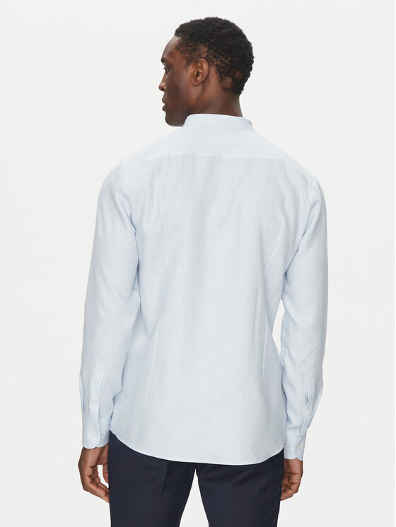 BOSS BOSS Cămașă H-HANK-standup-214 50539233 Albastru celest Slim Fit