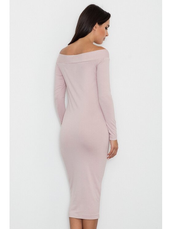 FIGL FIGL Šaty M558 Ružová Slim Fit