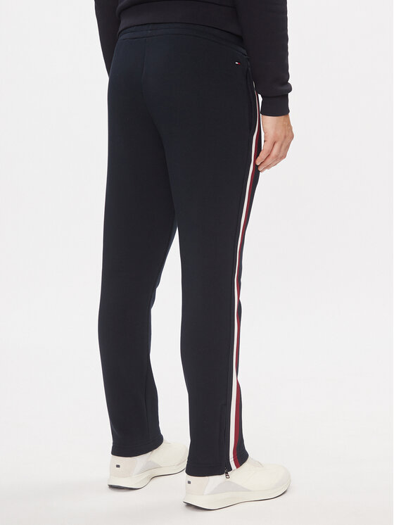 Tommy Hilfiger Sportinės kelnės Bold Global Stripe MW0MW32677 Tamsiai ...
