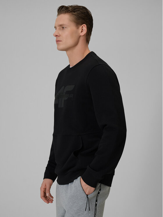 4F 4F Bluza SPORTS CLUB Czarny Regular Fit