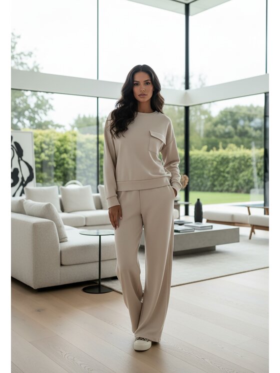 FIGL FIGL Tepláková súprava M1249 Béžová Regular Fit